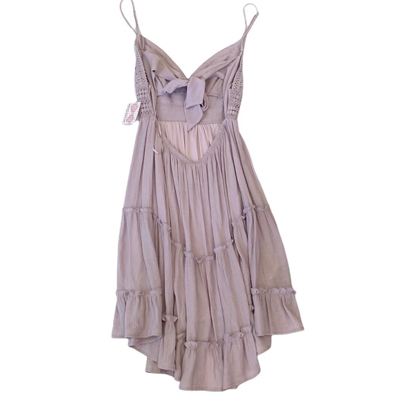 SOLD Daisy Shoppe San Clemente Lilac Lace Tie-Back Ruffle Dress size med Large - Picture 12 of 15